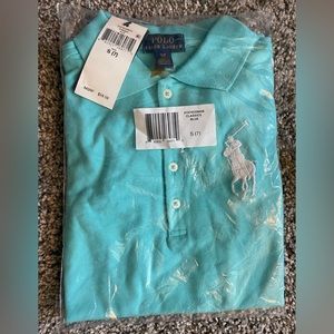 Polo light blue kids collar shirt boy or girl
